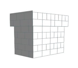 Bar - U-Shaped W/ 2 layer cantilever & shelves - 4 Ft