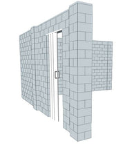 Load image into Gallery viewer, L Shaped Wall - W/ Door - 15 x 15 x 8 Ft