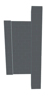 T Shaped Wall - W/ Door - 10 x 4 x 8 Ft